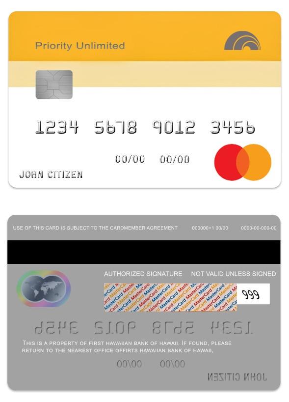 Hawaii Priority Unlimite Cash Back Credit mastercard